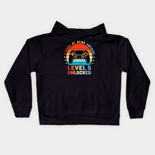 Level 5 Video 5th Birthday Kids Hoodie